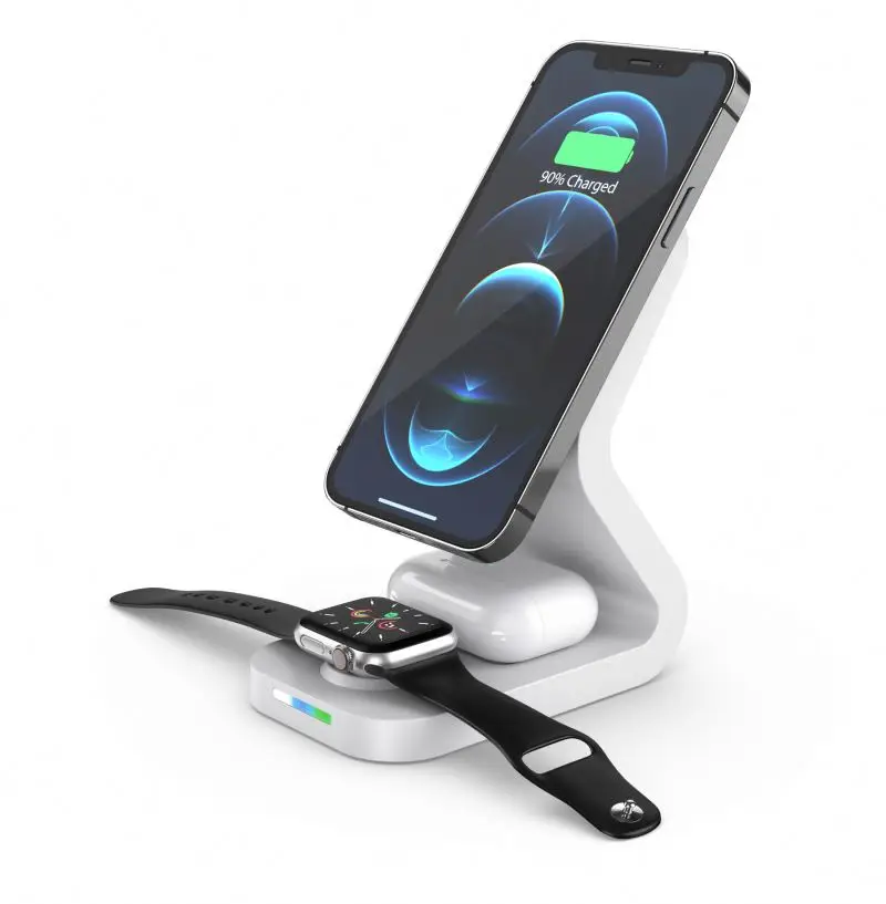 15W Wireless Charging Holder For iPhone Android Phone Portable 3-1 Wireless Charger Station Fast Charging Dock