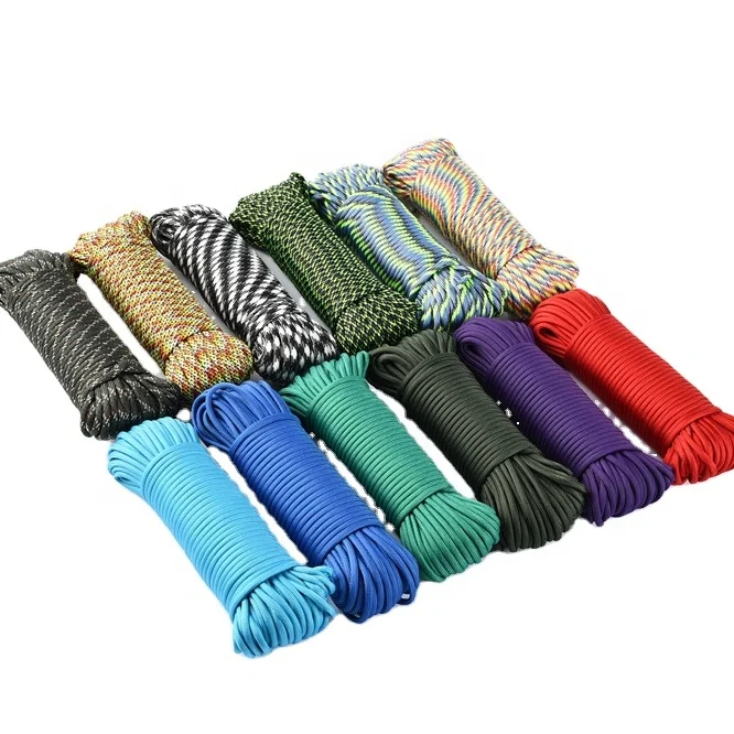 Manufacturer Cheap Braided Parachute Rope 7 Strand Type 3 Camping Paracord 4mm Survival Paracord 550 Rope