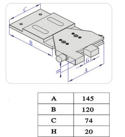 wire EDM erosion machine system 3R micro horizontal adjustable super thin vise