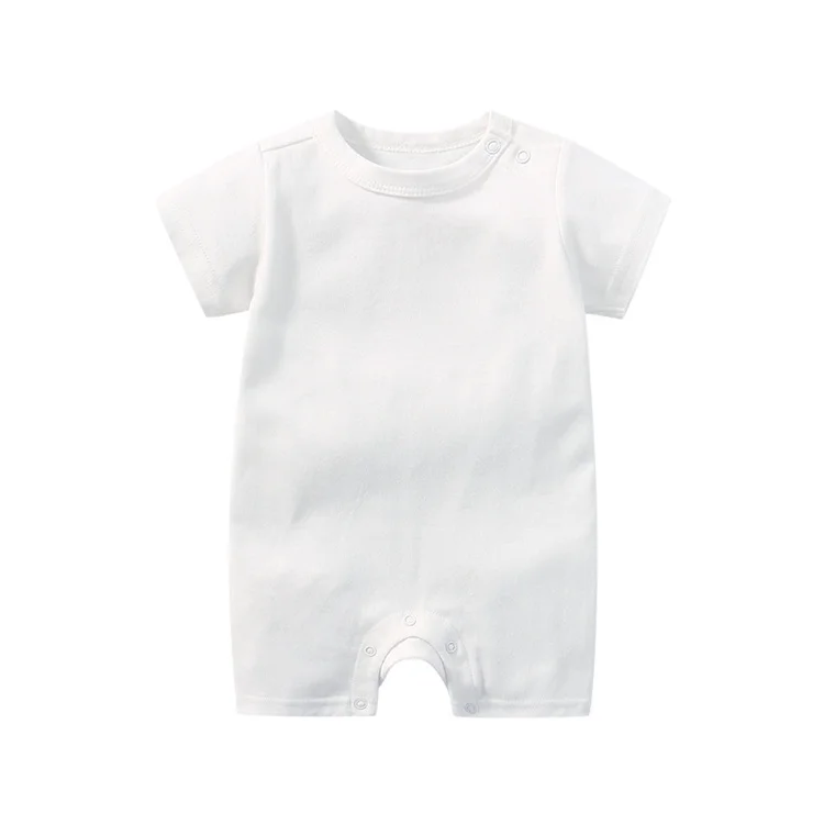 Wholesale Bulk Plain White Infant Baby Onesies Soft Cotton Organic White Bodysuits Onesies Baby Clothes