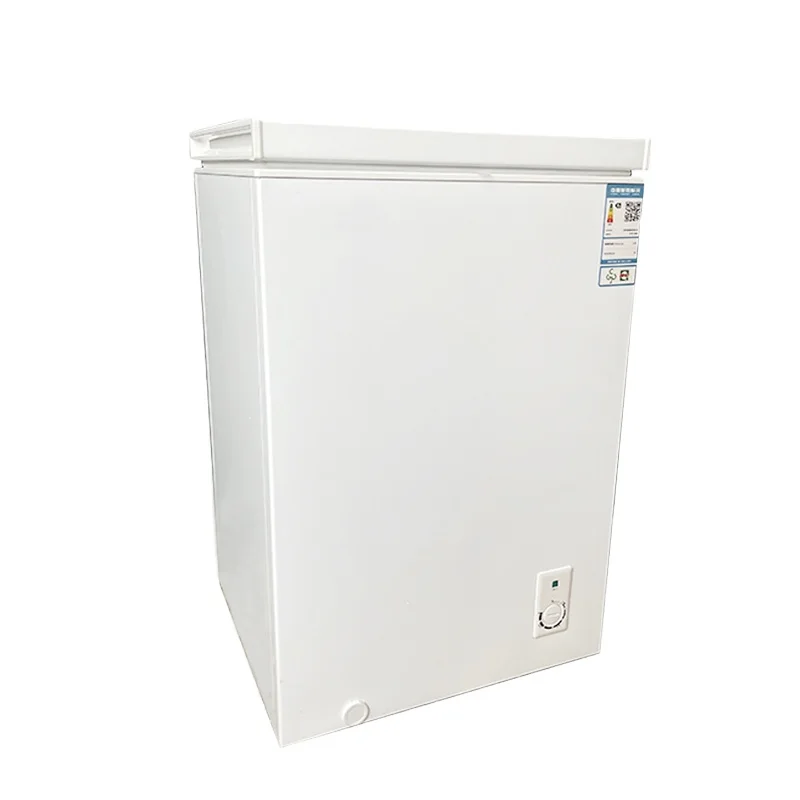 A horizontal freezer that can be used to freeze meat or ice cream