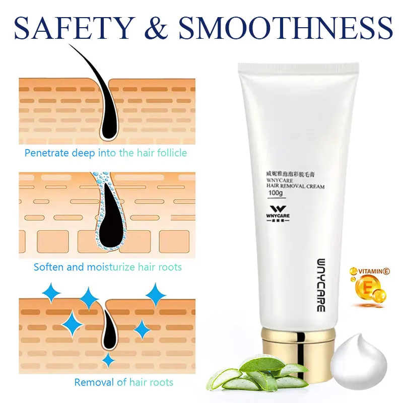  Pure Natural Ingredients Aloe Vera Hair Removal Cream for Women Bikini All Skin