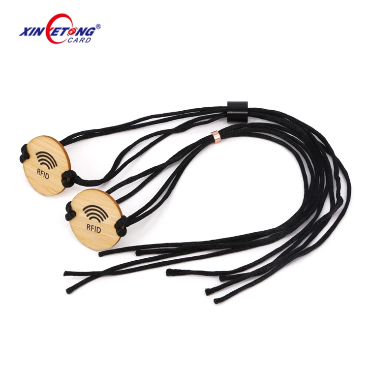Access Control RFID Wooden Card wood Bracelet NFC Fabric wristband for payment hotels members