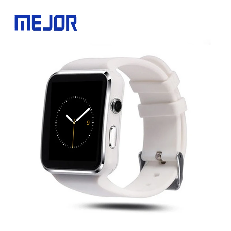Soft black wearfit phone watches X6 mobile Reloj wrist band X7 orologio Sports rubber smartwatch