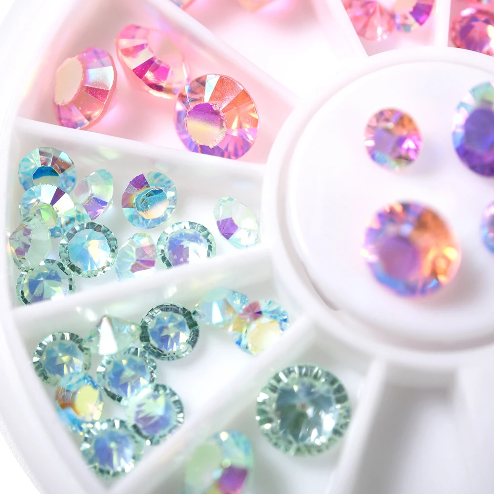 78pcs DIY Design Nail Rhinestone Decoration 3 Colors Multi-size Nail Art Crystal Rhinestone for 3D Nail Art Decorations Charms