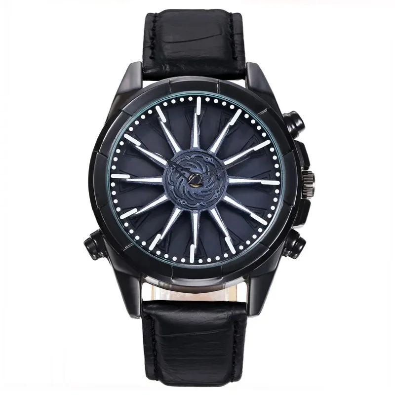 Fashion Sports Car Wheel Rotatable Dial Quartz Watch speedometer wrist man watch MW16