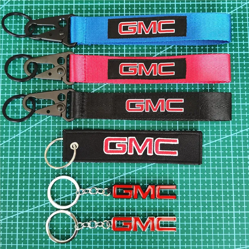 GMC logo metal embroidered key ring set for GMC Yukon