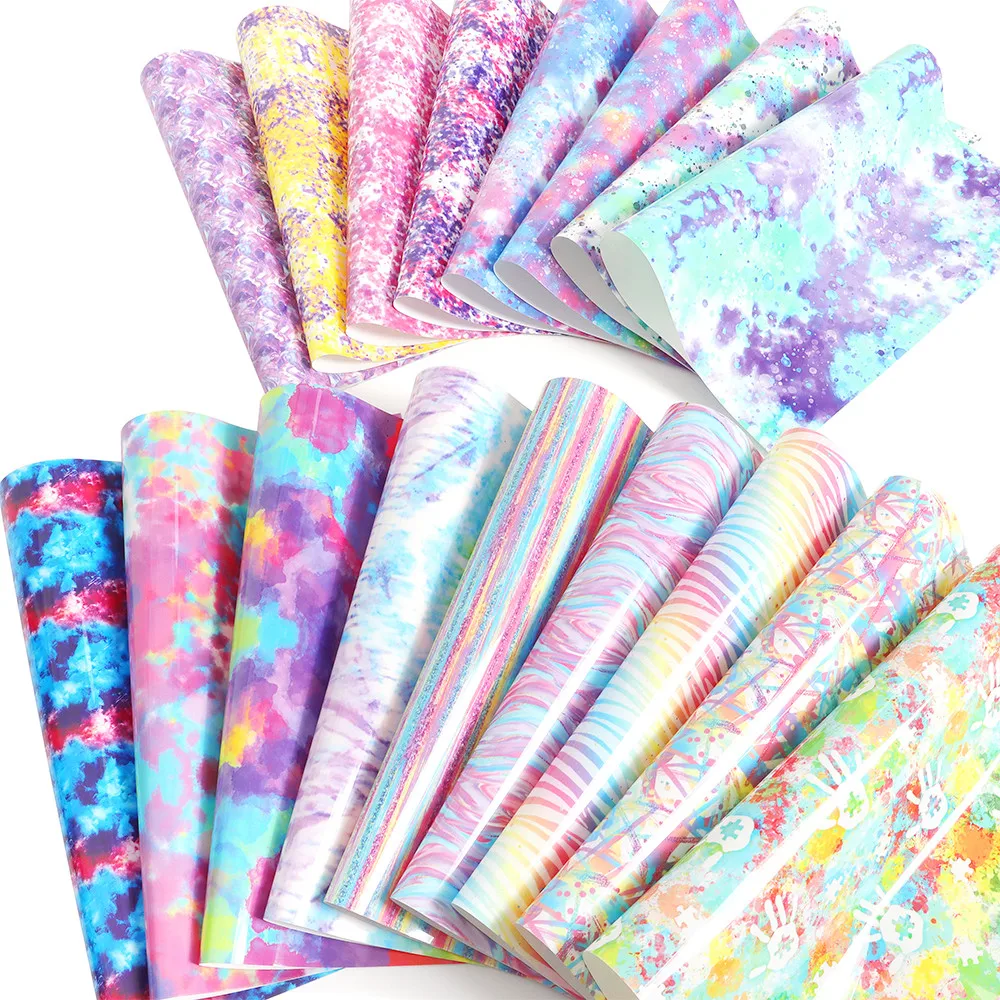 12inx5feet waterproof colorful ink splatter tie-dye pvc permanent self adhesive vinyl roll on glass mugs