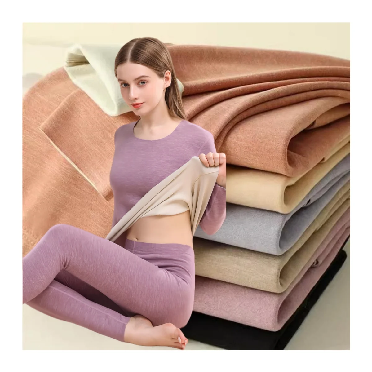 Wool STOCK Worsted Merino Luxury 37% Modal 18% Wool Cotton 37% Polyester 8% Spandex Germany Pajamas Fabric