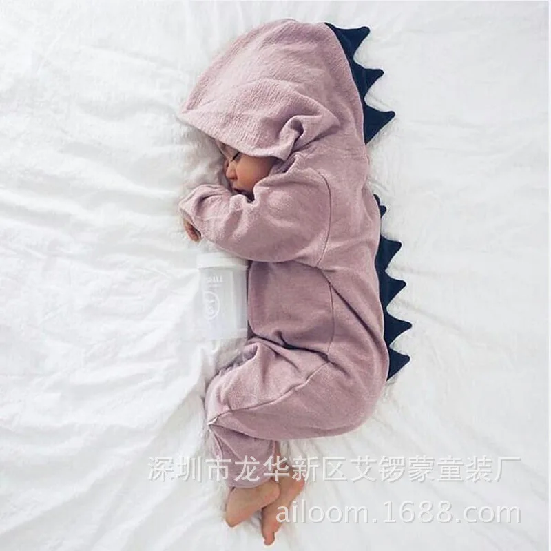 
Wholesales Baby Layette Set Infant Boy Girl Dinosaur Halloween Christmas Hooded Romper Baby Animal Bodysuit Halloween Costume 