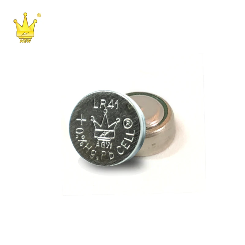 Щелочные кнопочные элементы CROWN V AG3/LR41 1 5 в Бесплатная ртуть хорошая цена Прямая продажа с