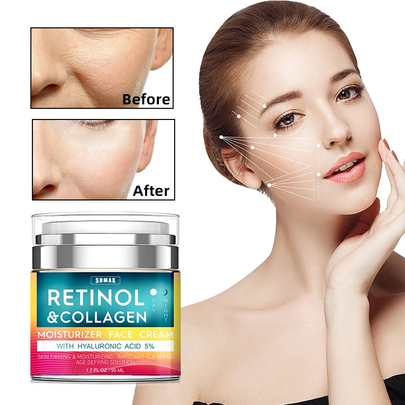 Anti Aging Wrinkle Night Face Moisturizer Skin Tightening Firming Face Cream With Hyaluronic Acid Retinol