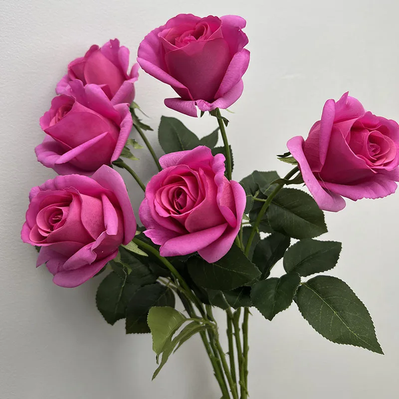M256 Wholesale Wedding Artificial Rose Real Touch Silk Roses Moisturizer Artificial Real Touch Roses