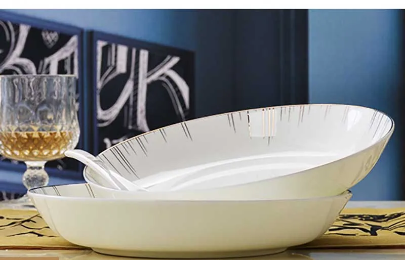 New design Luxury Ceramic Dinner Set Fine Bone ChinA Tableware Porcelain dinnerware set