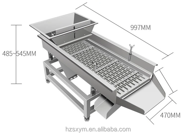 Linear Vibrating Sieve Machine with Motor for Grain Sorting Sifting Screen Equipment Manufacturing Plants Farms Food Beverage
