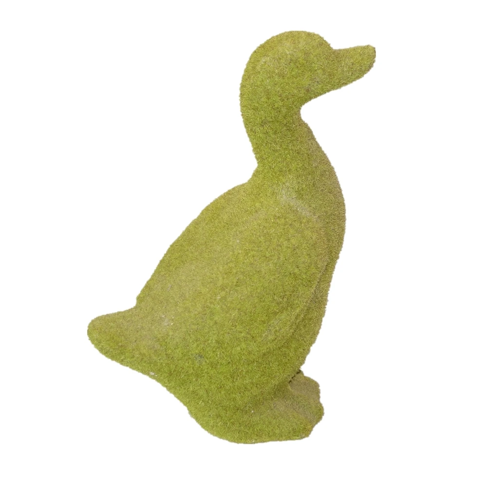 
Garden Decoration Wholesales Animal Statue Garden Green Moss Standing Duck Spring Decoration Figurine 