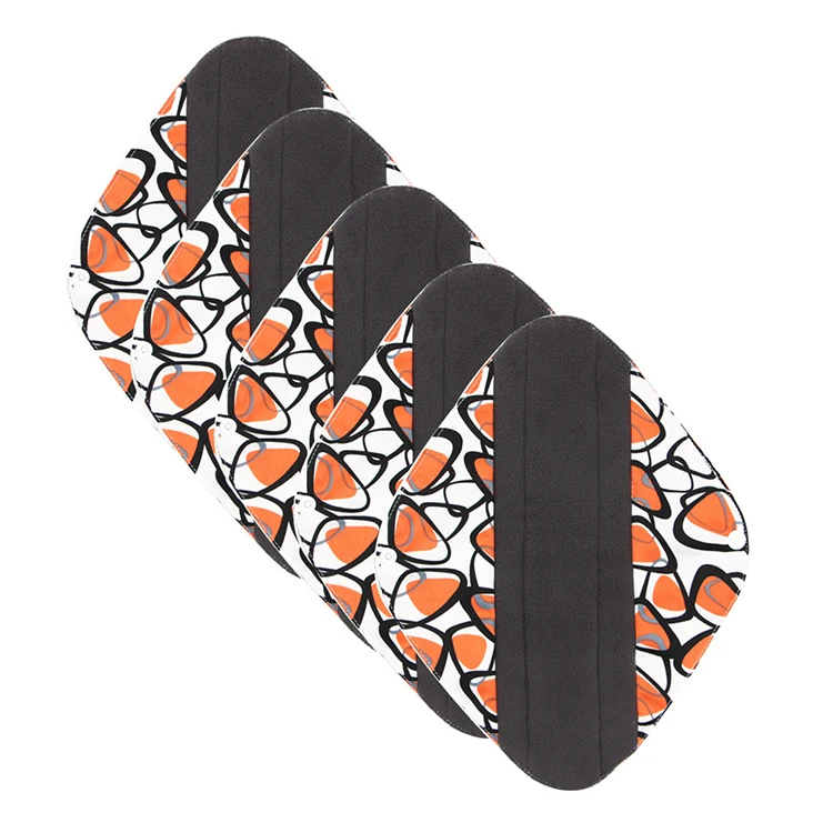 
Small Size Bamboo Charcoal Menstrual Pad Liner Reusable Sanitary Pads 