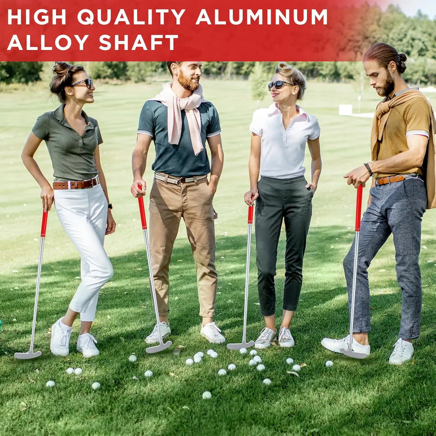 3 OEM double-sided high-quality adjustable golf putter training AIDS alloy golf clubs mini golf putter with 6 balls.