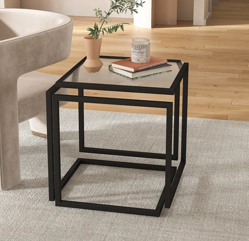 Bedside Cabinet Table Bedroom Solid Wood Legs Nordic Bedside Nightstand Side Table