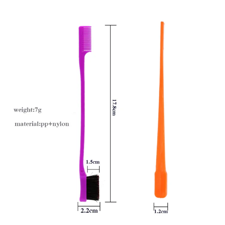 
Double Sided Hair Edge Control Brushes Comb Eyebrow Brushes with Comb 