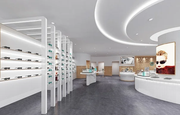 Modern Optical Shop Used Glass Showcases Sunglasses Interior Design