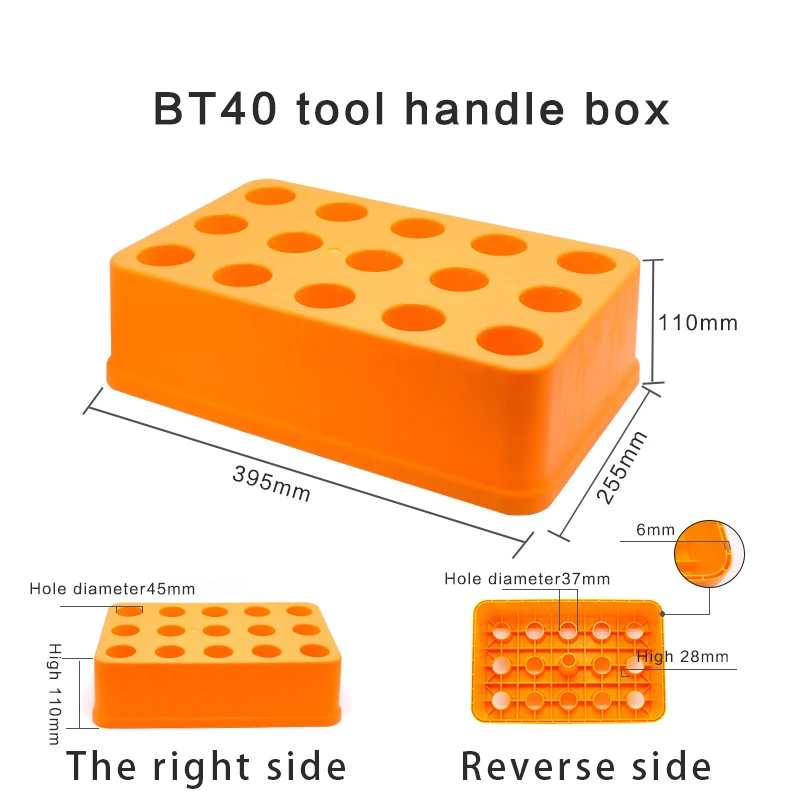 BT30 40 50 CNC machining center tool holder thickened plastic simple tool head storage rack CNC Plastic holder for knife handle