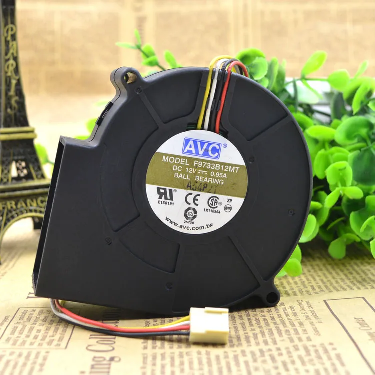 AVC 9733 9cm blower turbine fan 12V 0.95a hole 100mm f9733b12mt