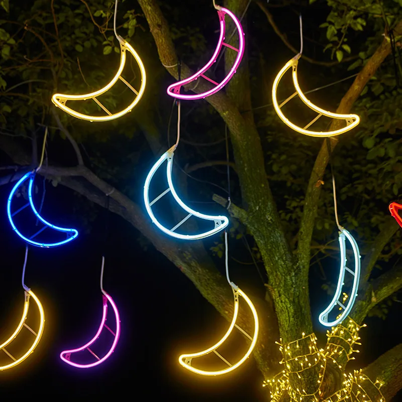 Ramadan Lighting Neon Sign LED Flexible Neon Light Colorful Hanging Light for Wall Tree Decoration