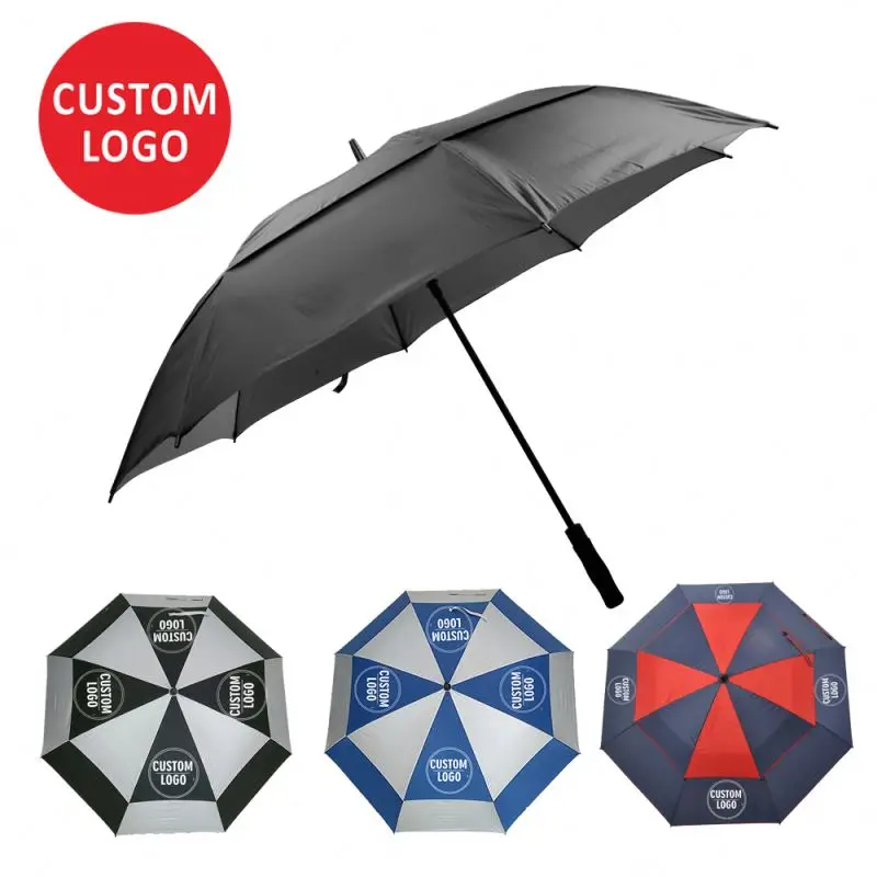 Personal Suppliers Manufacturer Auto-Open Black UV Overall Photo Printed Custom Logo Umbrella For Business Use