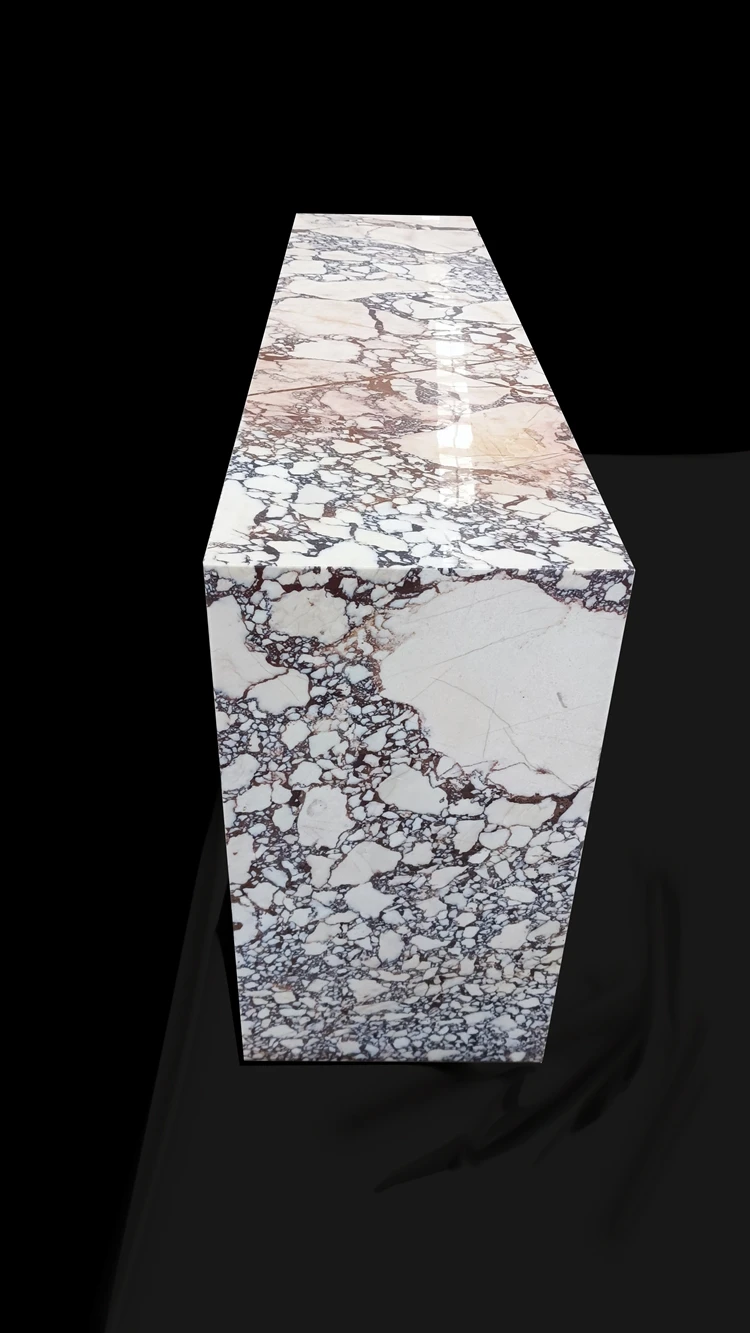 Factory supply attractive price plinth block side table marble square