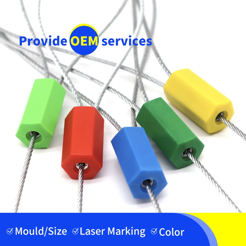 OYCS101 30cm 40cm 45cm Customized Cable Length Container Security Cable Seals Truck Metal Cable Seal