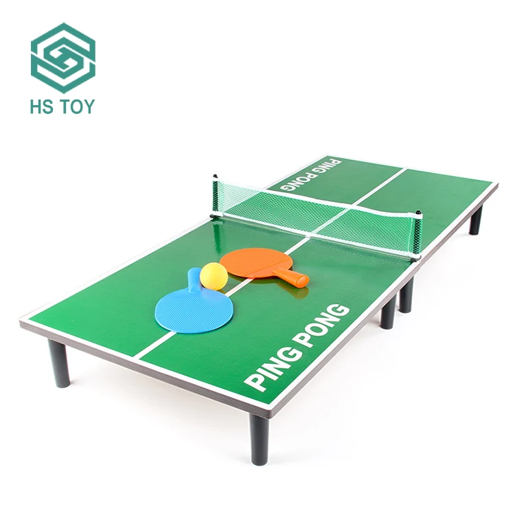 HS TOY DIY Assembled Portable Sport Toy Ball Wooden Board Game Ping P ong Mini Table Tennis For Sale