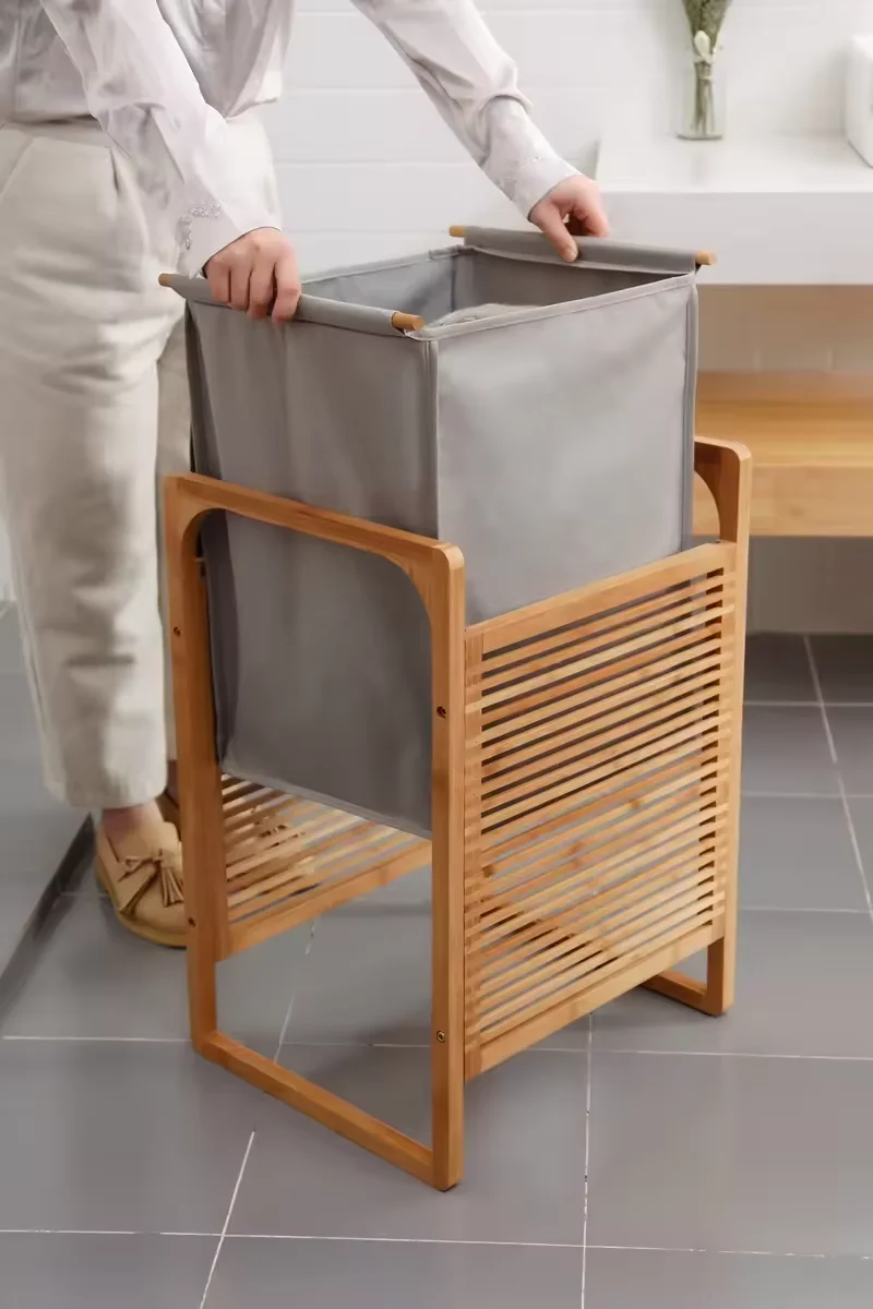 Direct selling handmade woven decorations sustainable laundry hamper bamboo dirty clothes storage organizer box for bathrooms