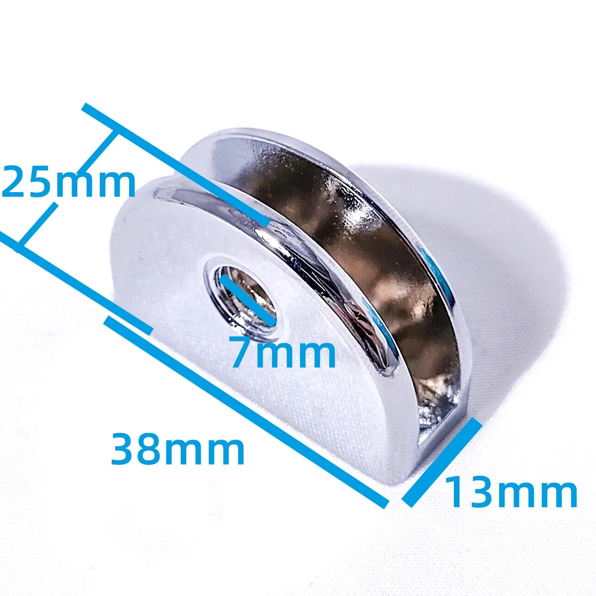 Stainless Steel Hardware Accessories Half Round Glass Clamp Clip for Shower Glass Shelf Bracket Stainless Steel Glass Clamp