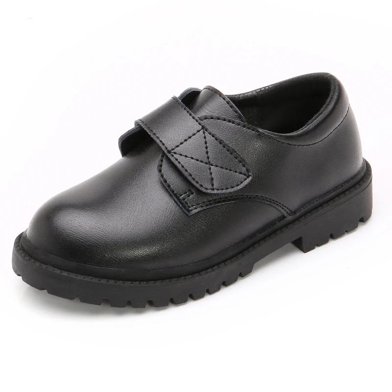 
Custom Teenage Boy Black Leather Uniform Shoes Children Dress School Shoes 