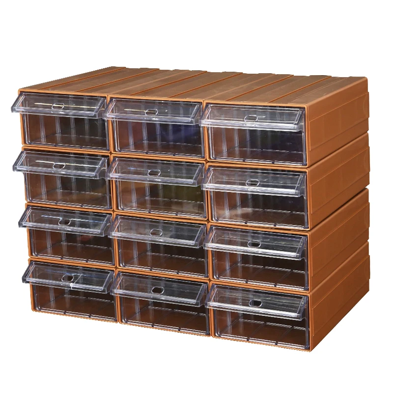 Warehouse small stack-able plastic drawer parts storage box