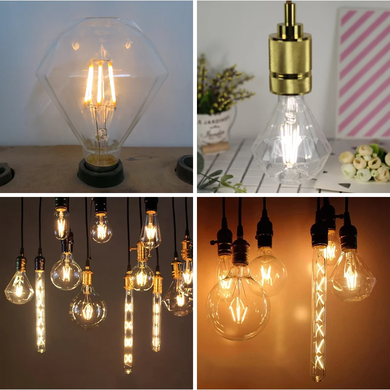 
DIA95 DIA110 LED Light Edison Bulb 110-130V/ 220-240V Decoration Bulb E27/E26/B22 Holiday Lights Novelty Christmas Lamp Lamparas 