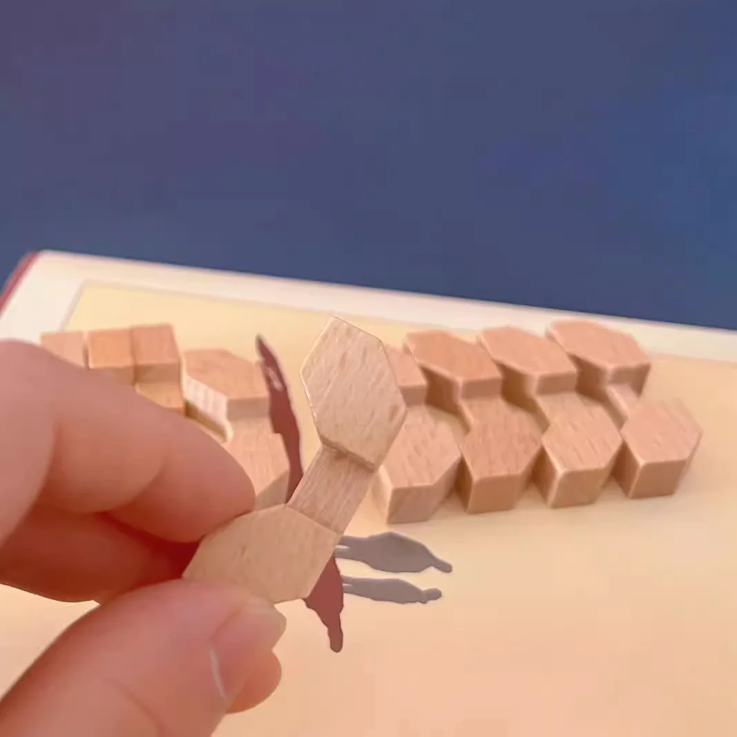 Wooden Toy Building Blocks Luban Lock Small Beech Wood Set Students Disassembly and Assembly Toys