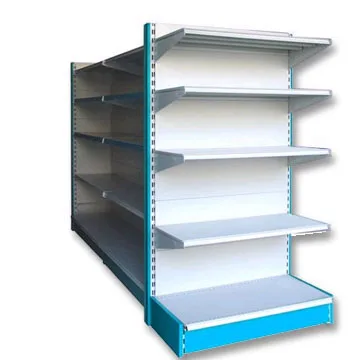Double-sided storage metal display supermarket rack  retail shelf