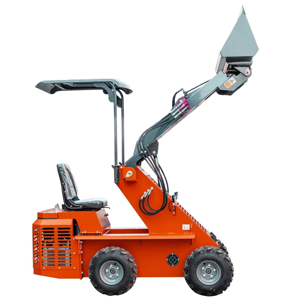 300kg load weight Wheel Tracked Skid Steer Loader Skid Steer Loaders With Bucket