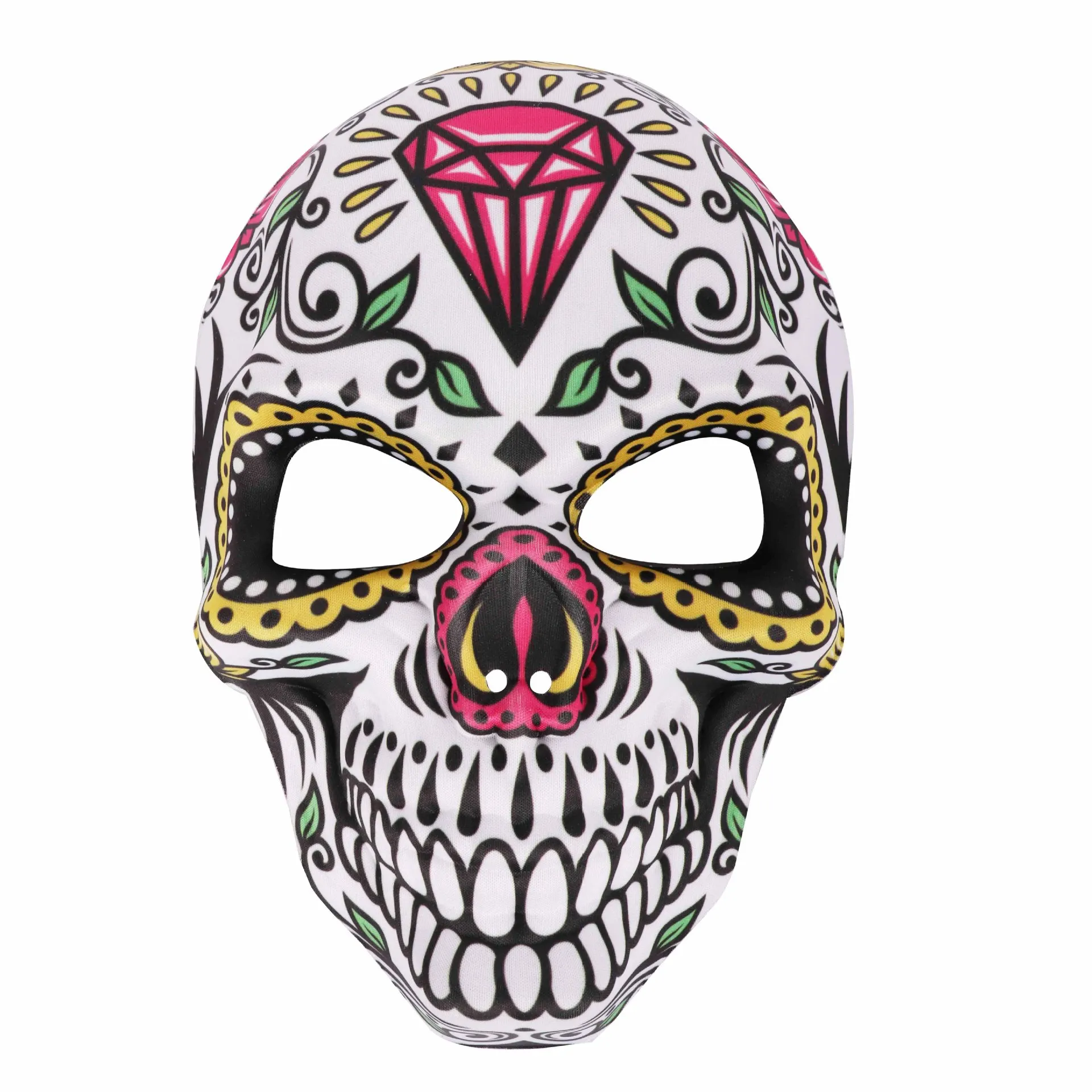 New Halloween Mexican Day of The Dead Cosplay Skull Mask Print EVA Party Masks