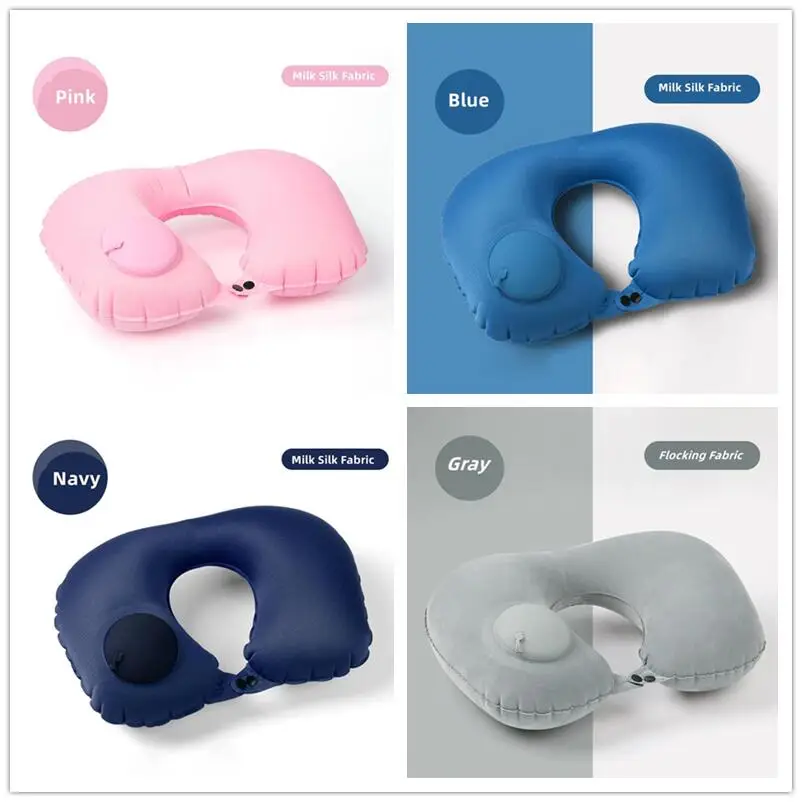 Travel Neck Pillows Inflatable U Shape Headrest Cushion for Best Rest & Sleep While Traveling