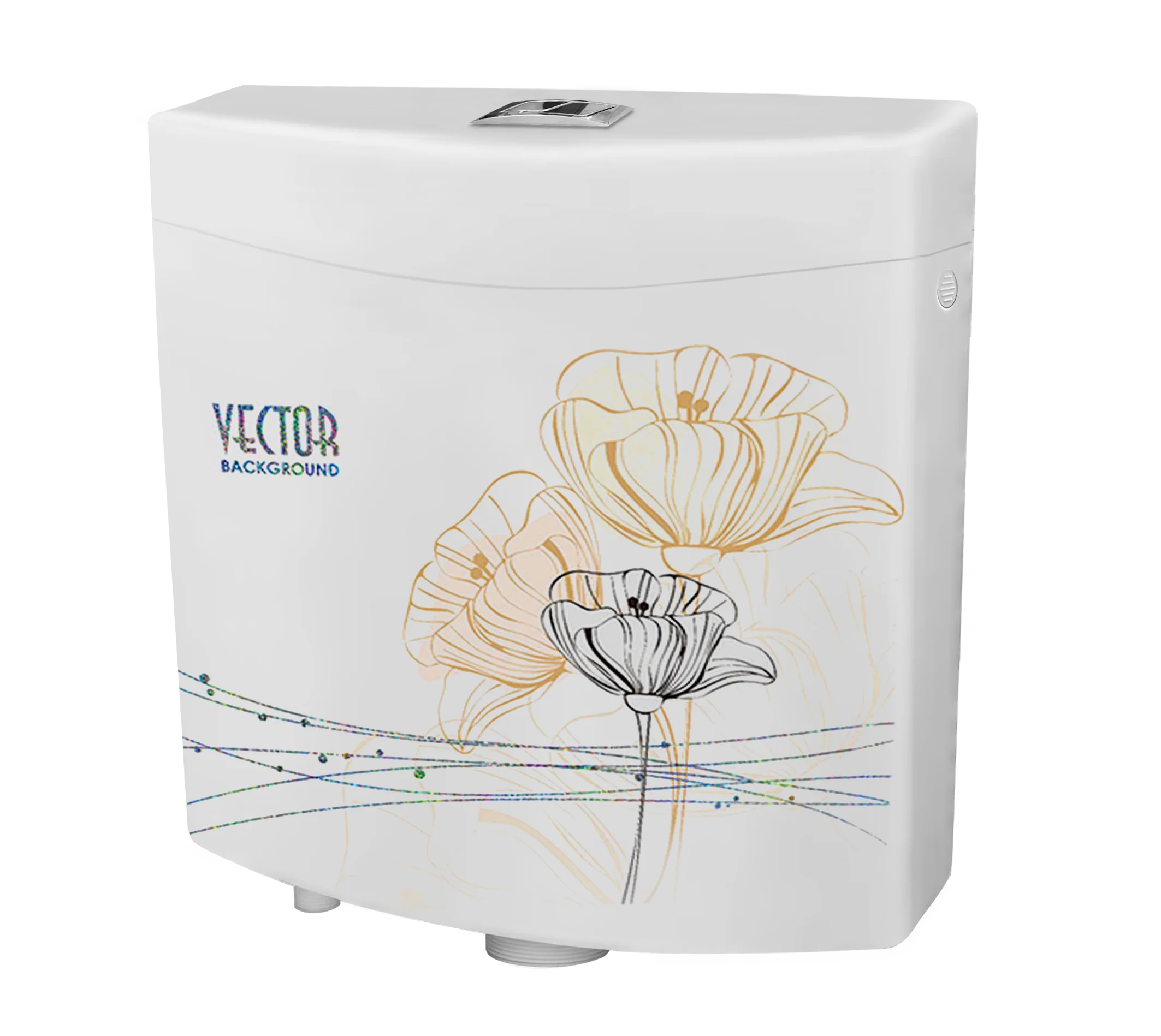 WC flush tank Exposed toilet flush tank Plastic dual flush Toilet tank for bathroom