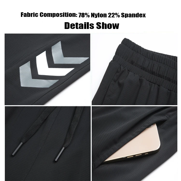 dries rapidly running sport solid color pants for men breathable track sweat joggers pants men thin gym wear workout trousers
