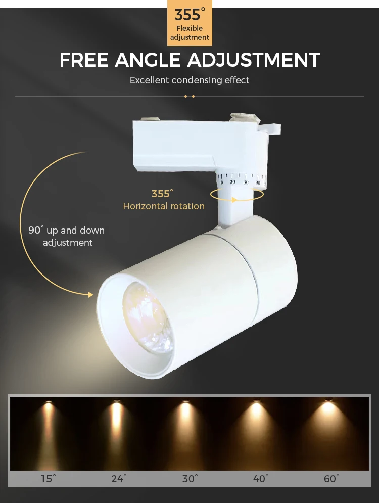 China Supply Magnetic COB Track Lamps Adjustable Led Track Light