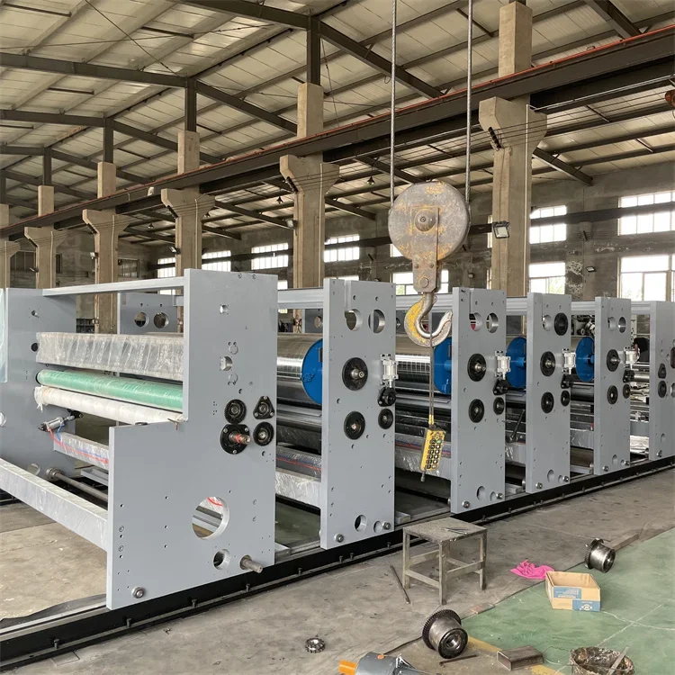 SYKM  Customized Carton Box Making Machine 4 Colors Flexo Corrugated Automatic Printing Slotting And Die Cutting Machine