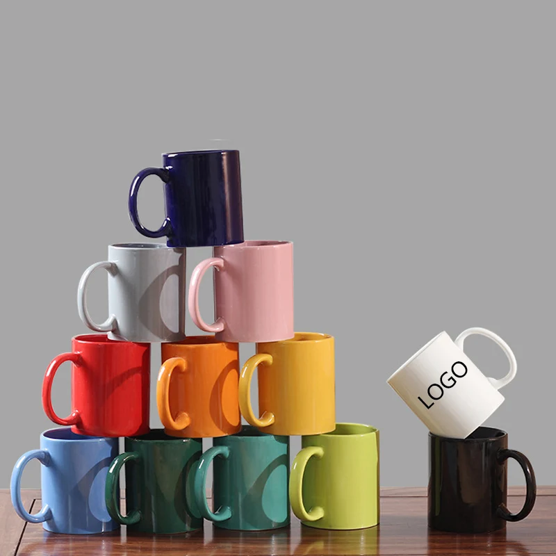 Customized logo plain Sublimation mug 11oz Blank mugs Sublimation coffee white blank plain white ceramic mugs and cups gift