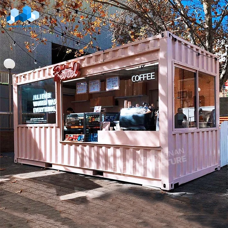 Detachable Custom design mobile houses luxury 20ft prefabricated restaurant modular cafe bar shipping container coffee shop
