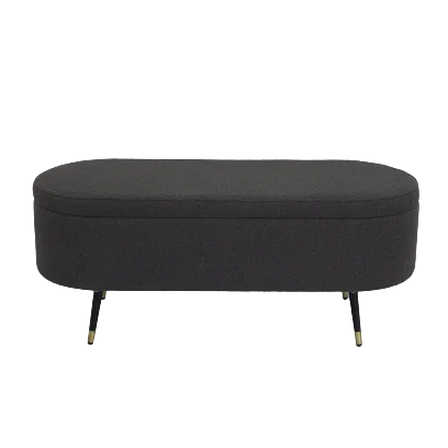 Golden Arts factory home furniture living room modern flax metal storage ottoman