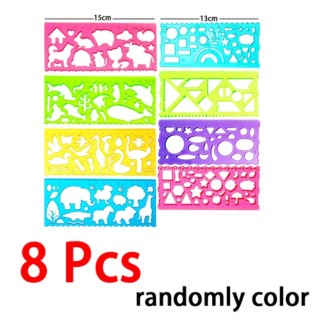 Scratch Rainbow Papers Spirograph Gear Drawing Set Animal Geometric Stencils Ruler Painting Kids Art Craft Toys